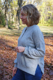 Cozy Confidence Knit Top - Heather Grey