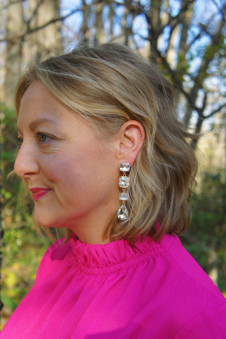 Oh So Glam Fringe Earrings - Silver